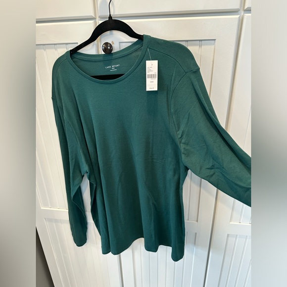 Lane Bryant Classic Long Sleeve Crewneck in Forest Green NWT Size 18/20 2X - Picture 5 of 8